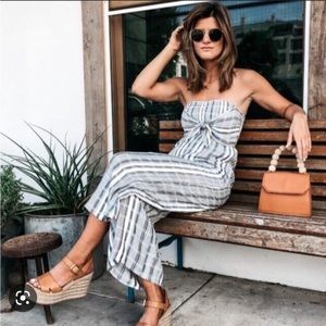 L Space Tie Front Strapless Jumpsuit